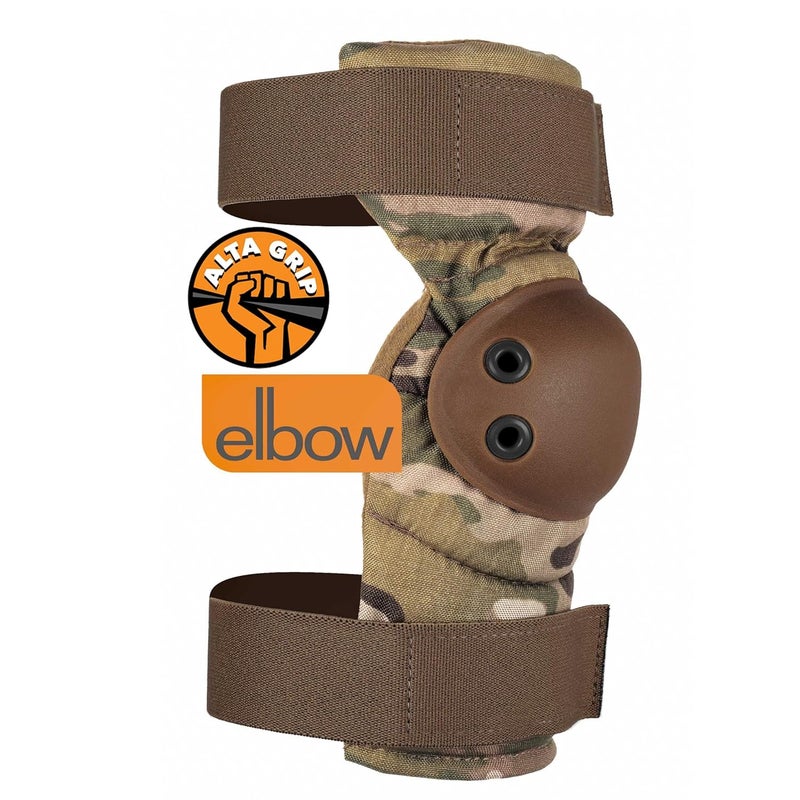 Alta 53112.16 AltaCONTOUR Elbow Protector Pad, MultiCAM Cordura Nylon Fabric, AltaGrip Fastening, Flexible Cap, Round, Coyote - Image 2